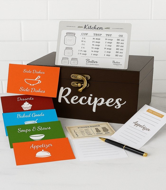 Wooden Recipe Box (Brown) 🟤