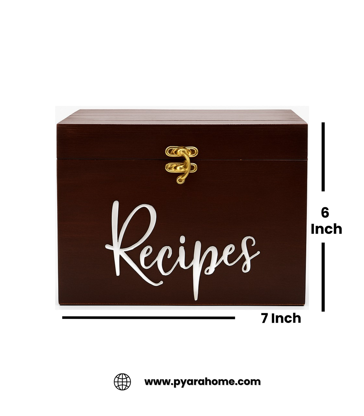 Wooden Recipe Box (Brown) 🟤
