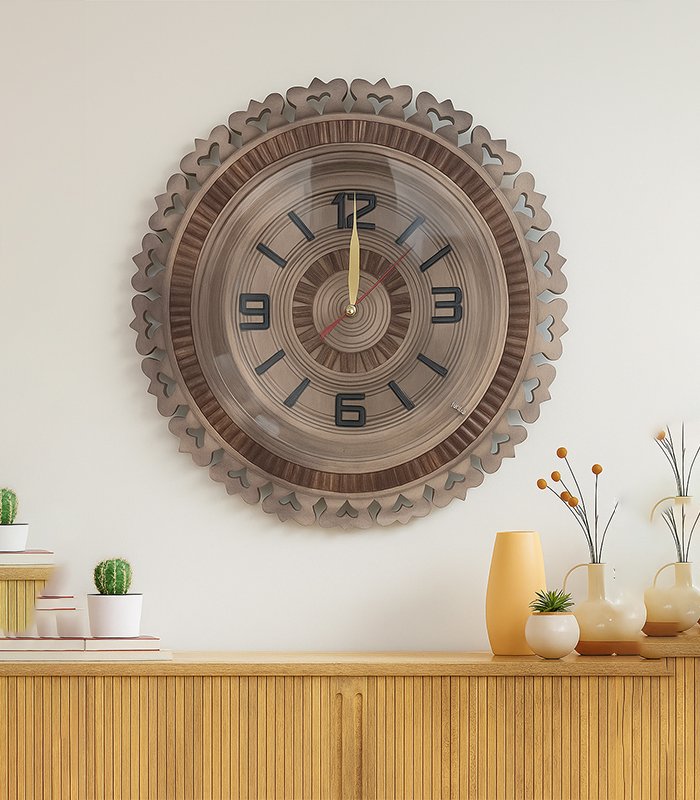 Light Brown Wooden Wall Clock