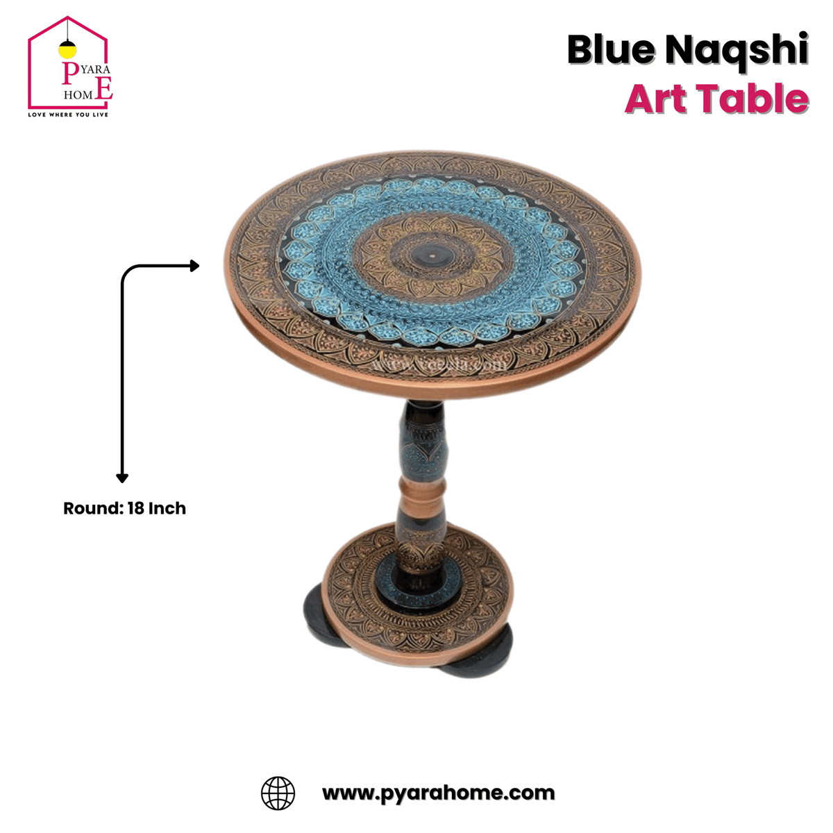 Blue Naqshi Art Table