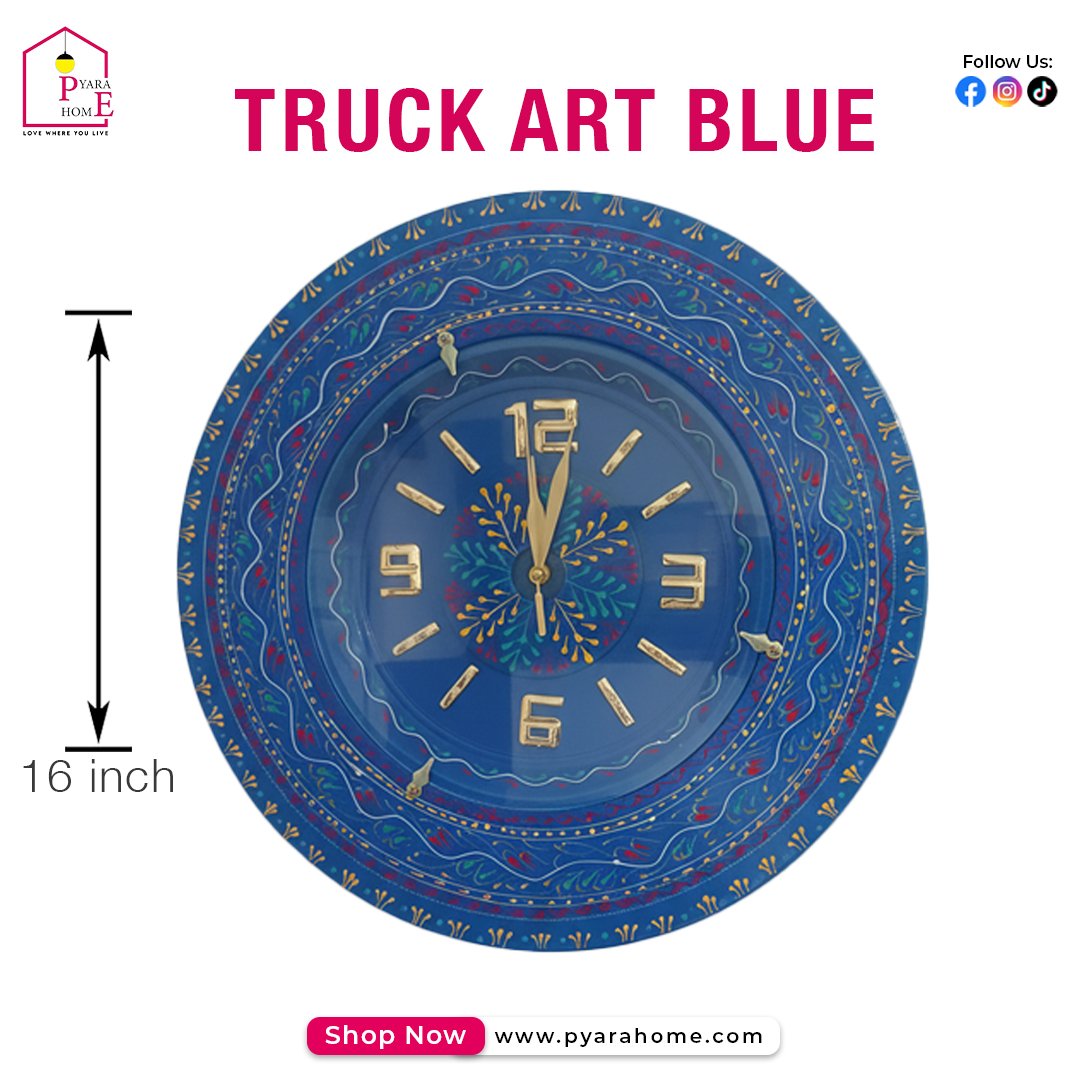 Truck Art Blue 16 Inches Round