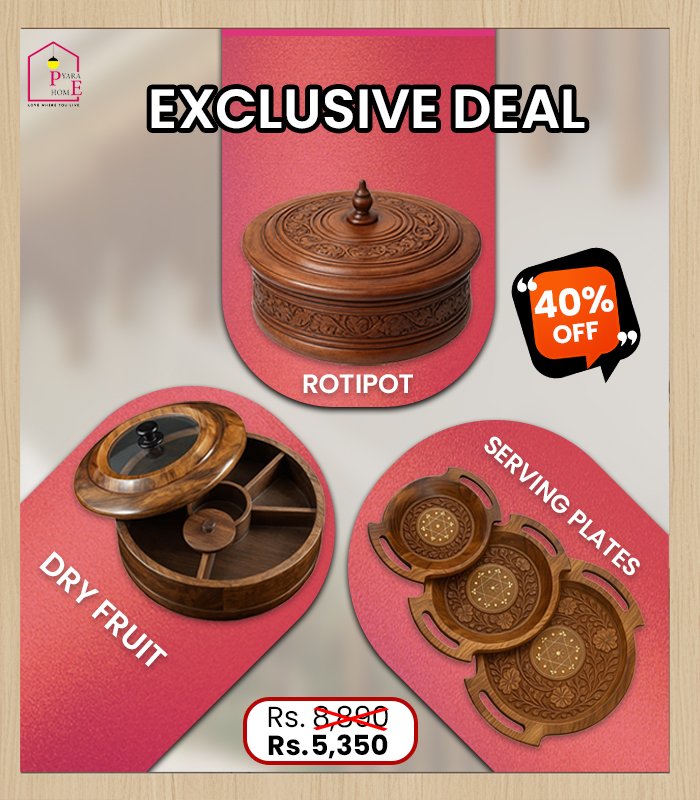 Exclusive Deal (RotiPot, Dry Fruit, Serving Plates)