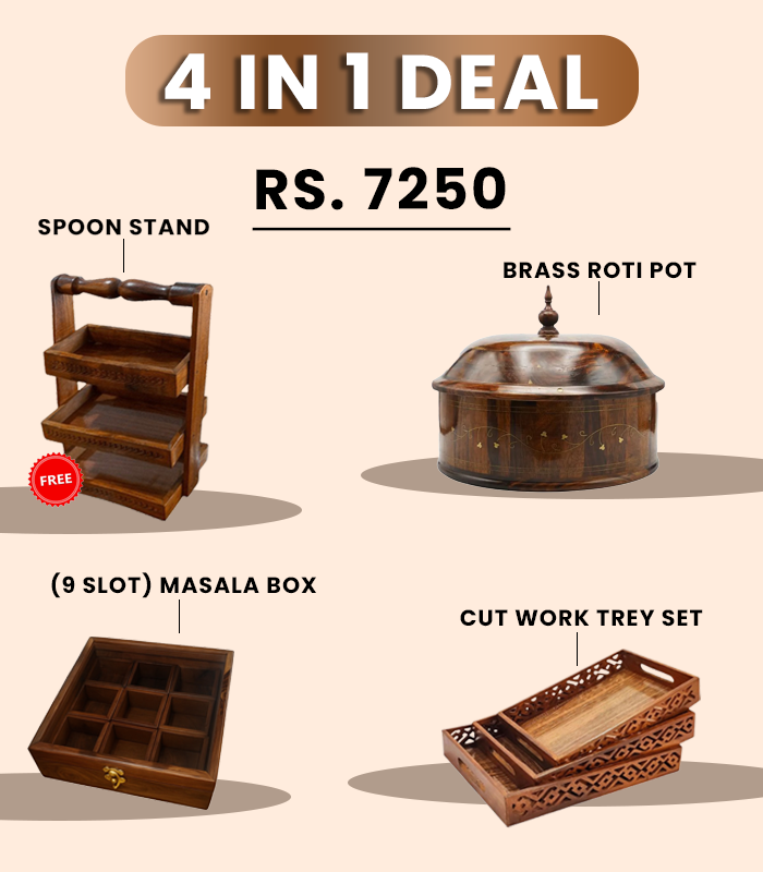 Best Value Deal (Roti pot, Masala box ,Spoon Stand, Try set)