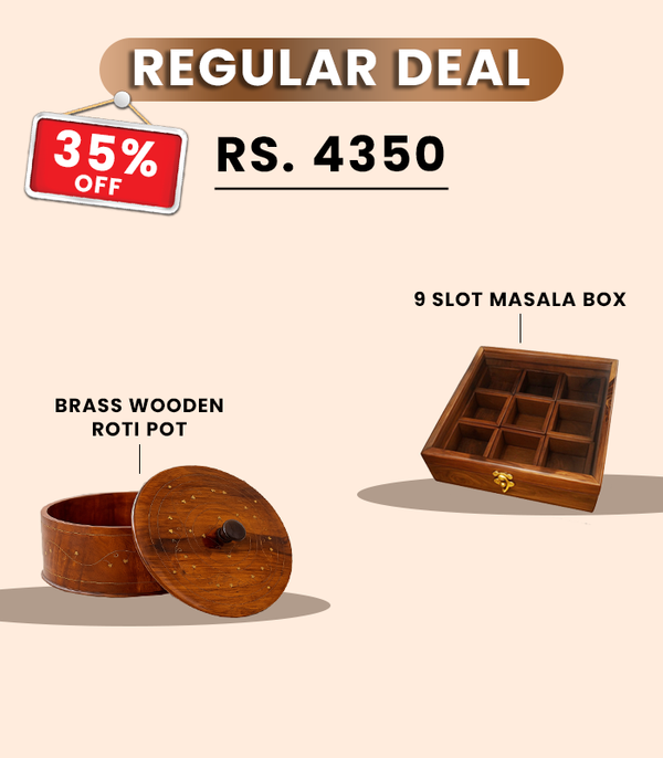Best Regular Deal ( Spice Box, Brass Roti Pot )