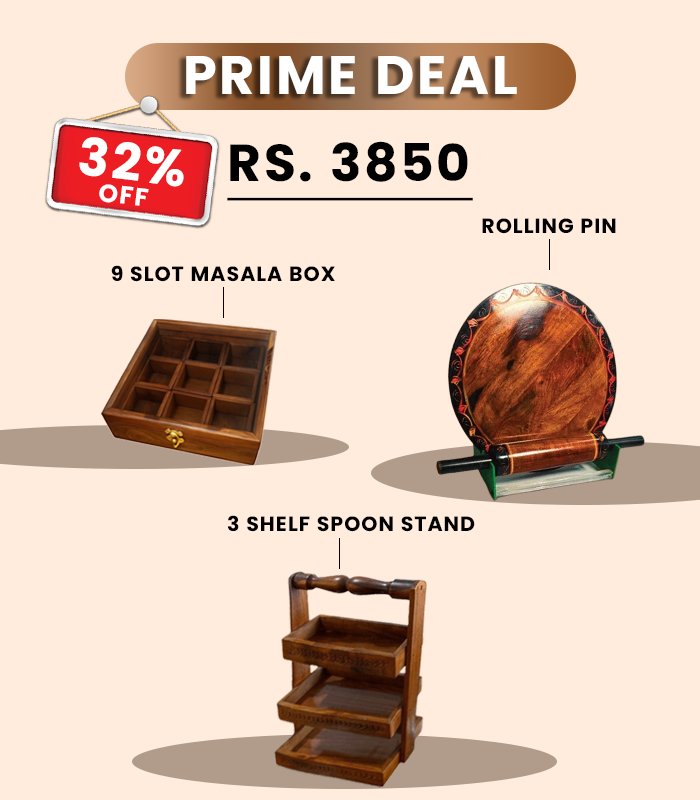 Prime Deal ( Rolling Pin, Spoon Stand, Spice Box)