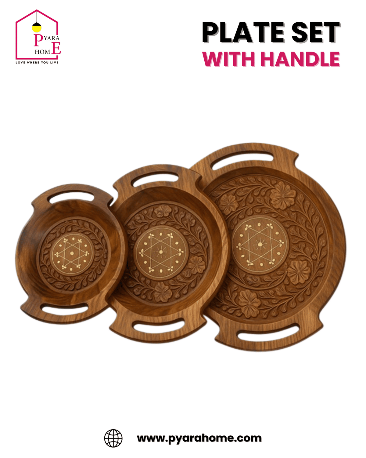 Serving Plates Set with Handle