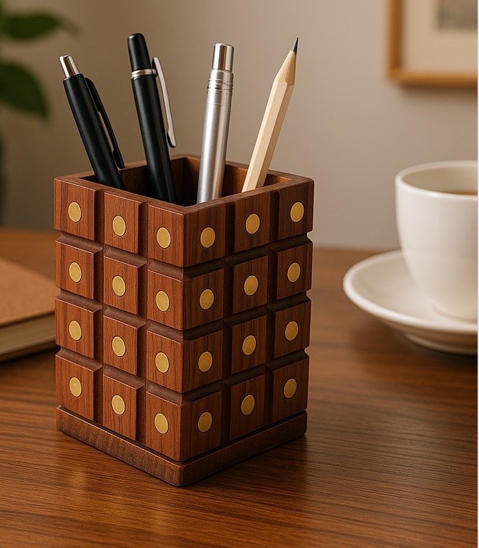 Rustic Charm Pen Holder
