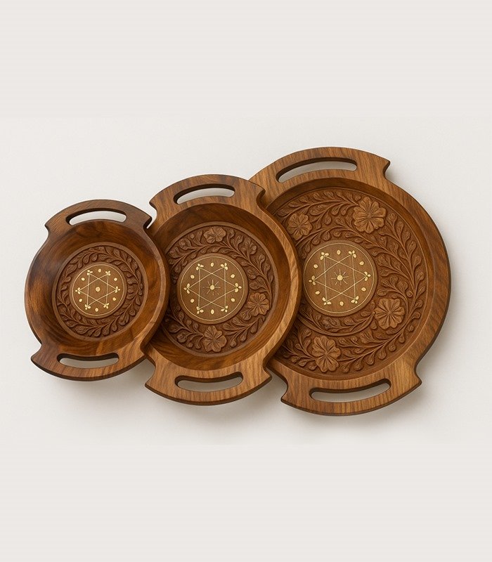 Serving Plates Set with Handle