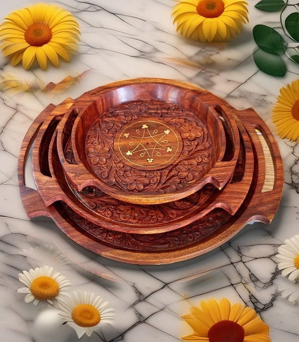 Serving Plates Set with Handle