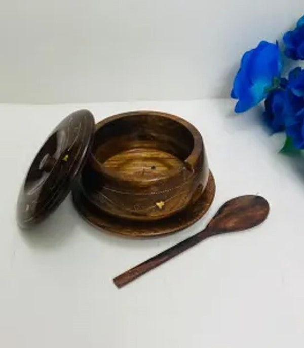 Wooden Sugar Pot