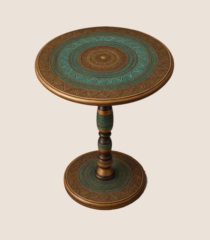 Green Naqshi Art Table