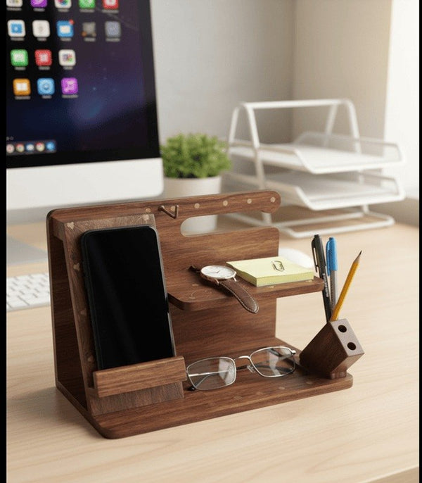 Wooden & Brass Organizer