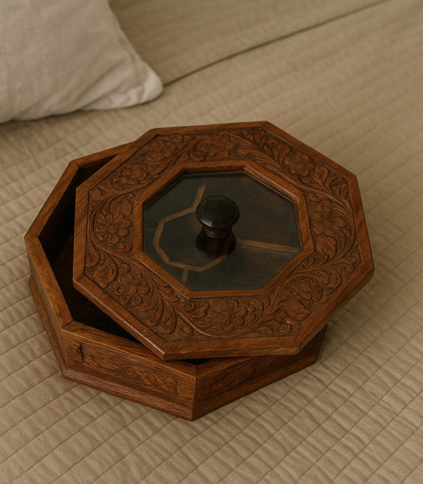 Carving Dry Fruits Pot