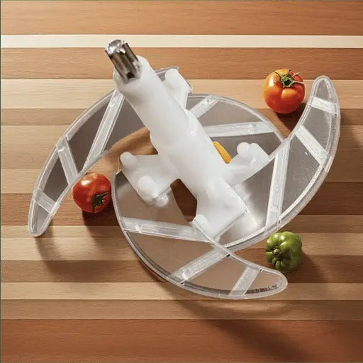 FALARI Multi-Function Hand Pushing Chopper | Stainless Steel 2L Vegetable Cutter & Grater | Manual Food Processor with Sharp Blades