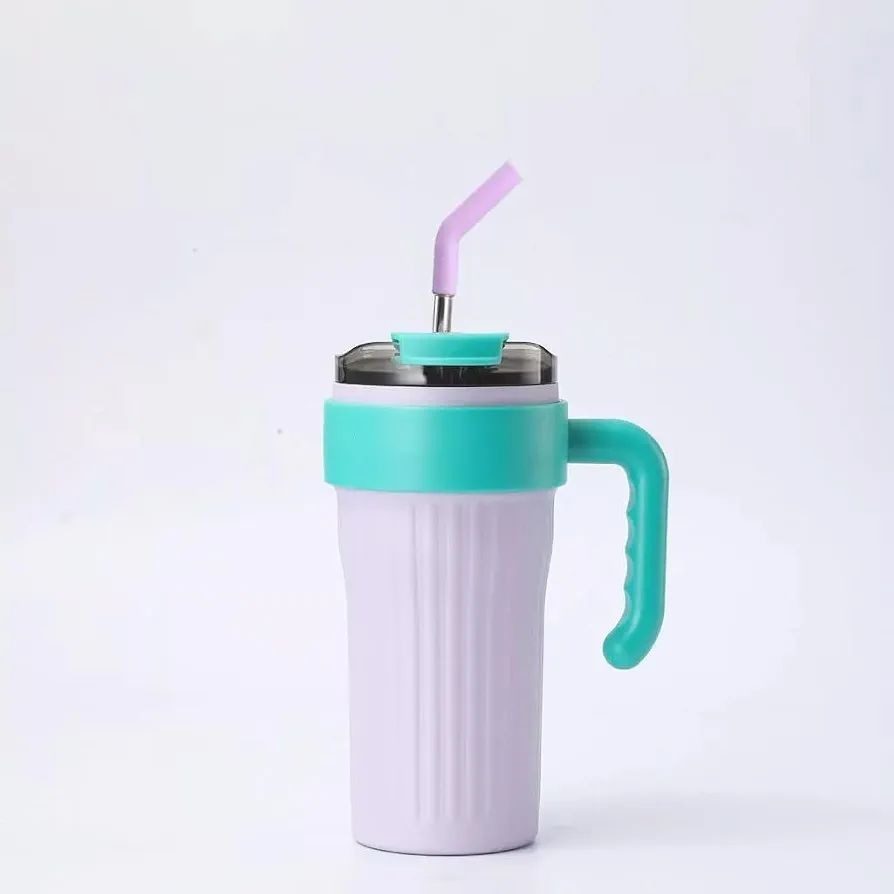 Dual-Layer Glass Water Bottle with Protective Shell & Handle (800ml)