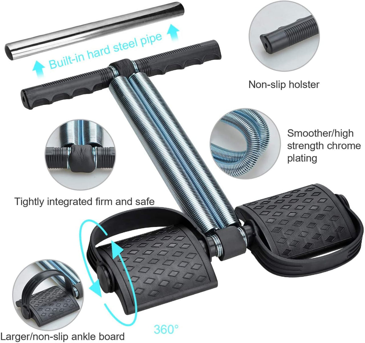 Tummy Trimmer Double Spring Heavy Duty Fitness Equipment Portable Workout Machine For Home Gym Exercise