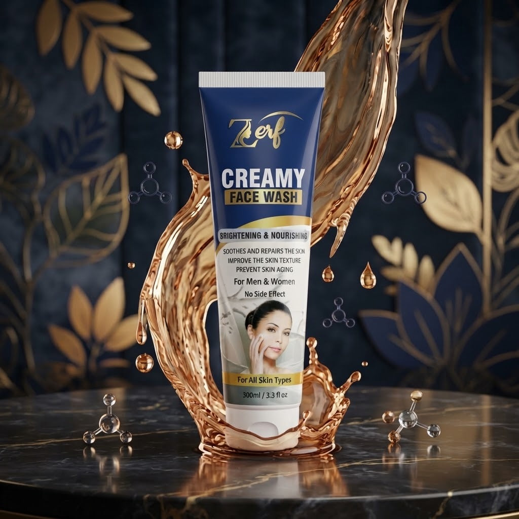 Zerf Creamy Face Wash 100ml | Brightening Face Wash | Skin Repair | Deep Cleansing | For Men & Women