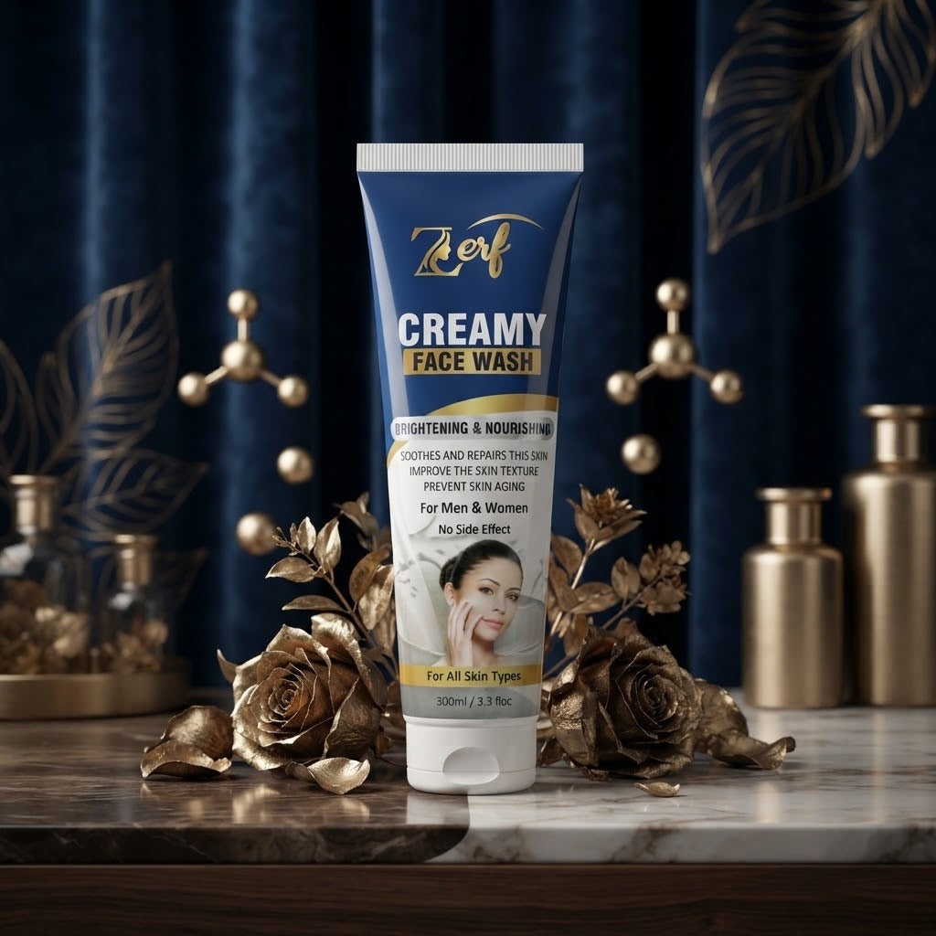 Zerf Creamy Face Wash 100ml | Brightening Face Wash | Skin Repair | Deep Cleansing | For Men & Women