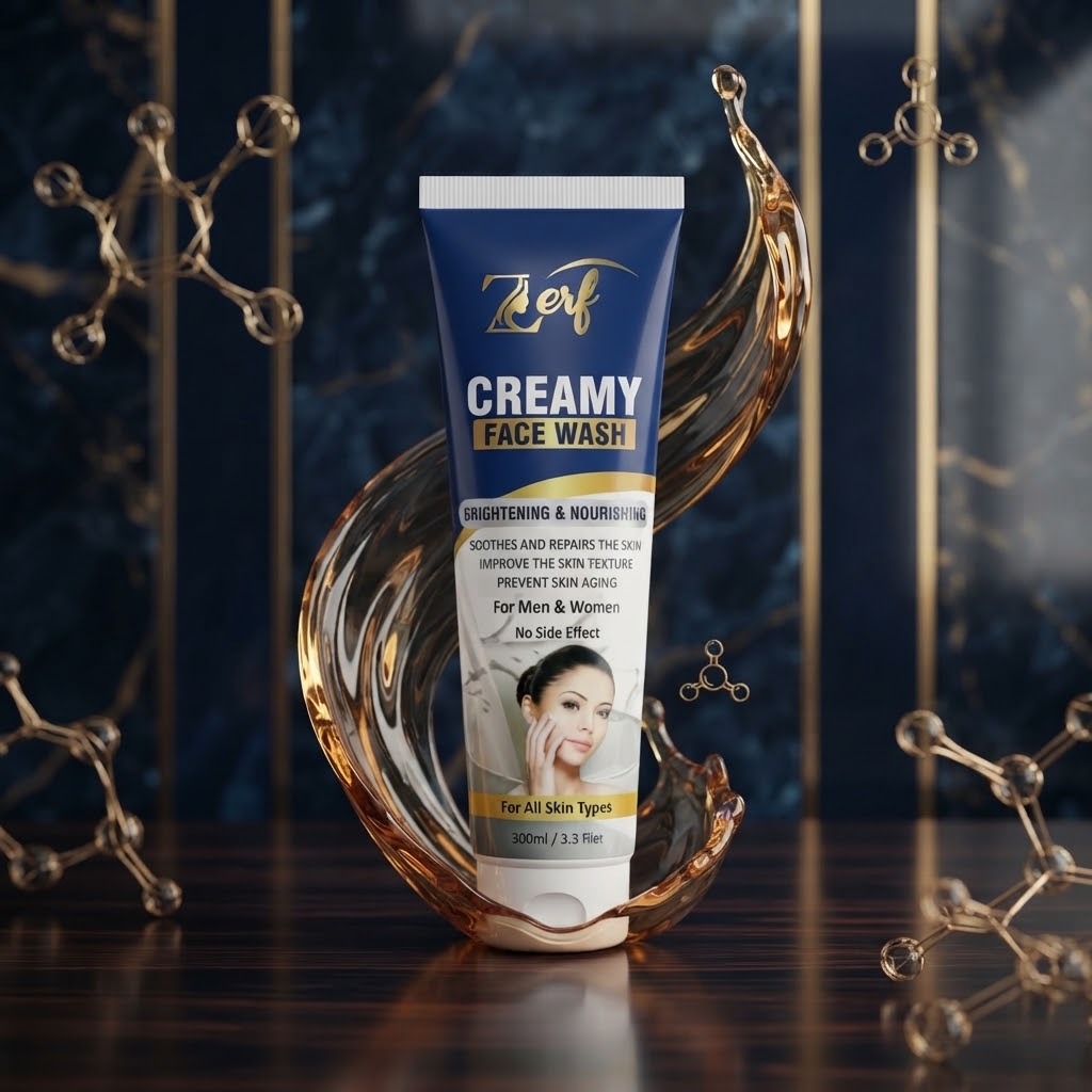 Zerf Creamy Face Wash 100ml | Brightening Face Wash | Skin Repair | Deep Cleansing | For Men & Women