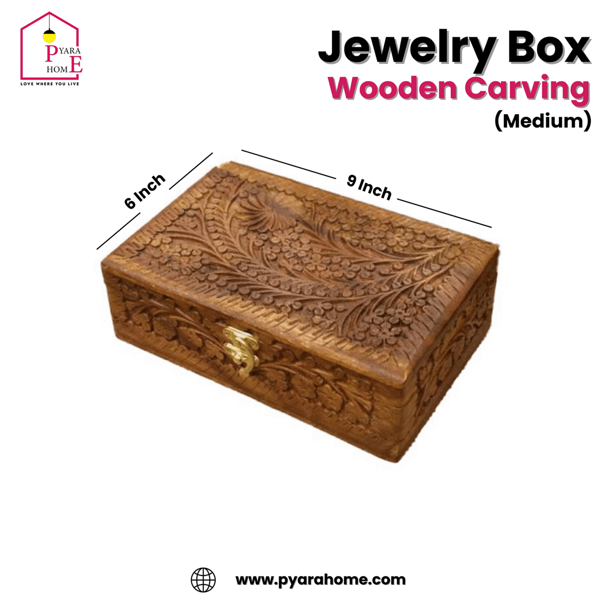 Jewelry Box Wood Carving (Medium)