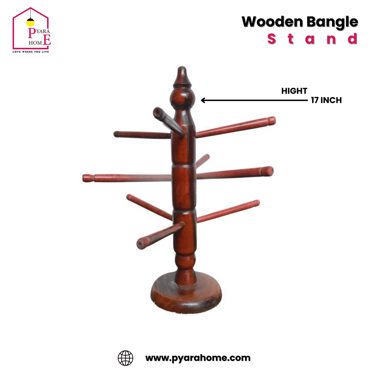 Handcrafted Wooden Bangle Holder