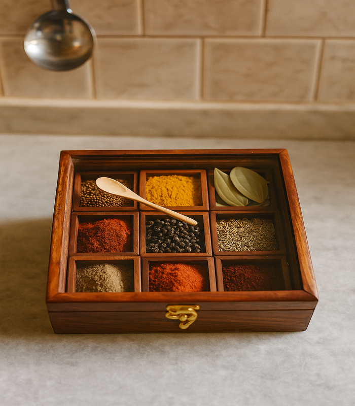 Wooden Spice Box - 9 Slot