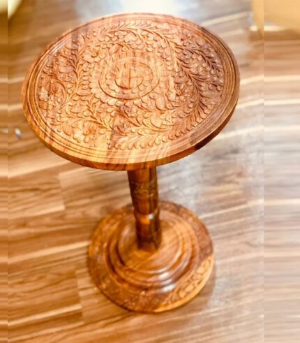 Wooden Carving Table Round